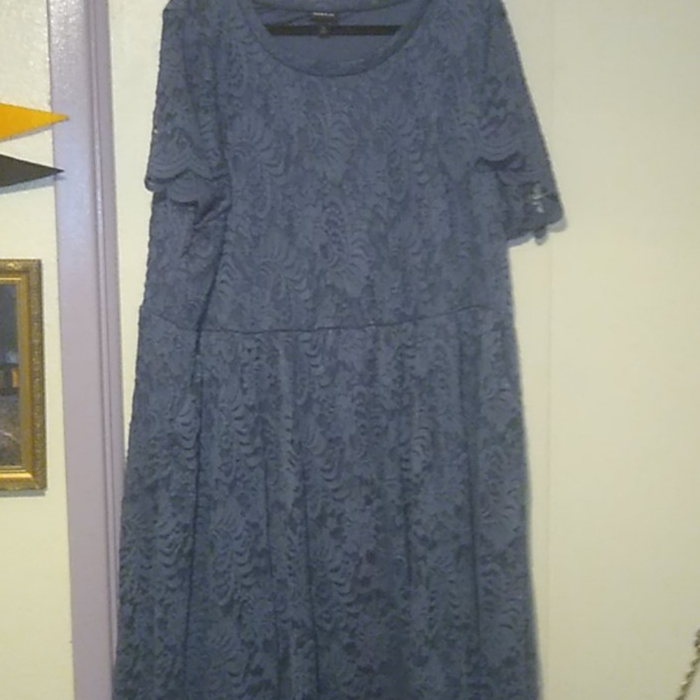 Blue lace dress